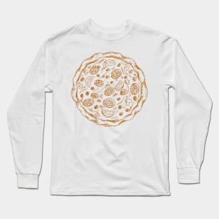 Pizza Sketch Yummy Long Sleeve T-Shirt